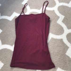Dark red tank